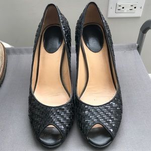 Cole Haan Nike Air Basketweave Peep-Toe Pumps